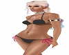 black n pink bikini