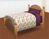 Purple Satin Poster Bed