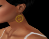 "S" Gold Earring