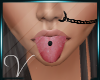 Tongue piercing Black