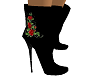 Black rose boots