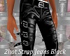 2hot Strap Jeans Black