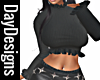 Black Ruffle Sweater