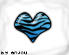 3 zebra sticker (blue)
