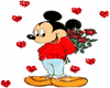 mickey with flowers
