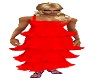 Red Long Ruffle Dress