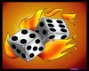 flaming dice small