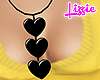 *L* Black Heart Necklace
