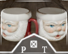 Santa Mugs Set of 2