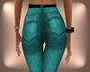 *S* Teal Jeans