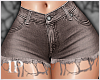Ripped Shorts Brown Jean