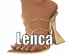 Gold chains heels