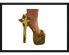 {G} Gold Flower Shoes