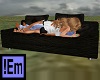!Em 6P Love Couch Black