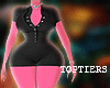 Ribbed blk romper