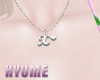 H' Letter X Necklace