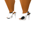 Blk/White Dots Sexy Shoe