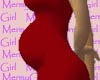 Deep Red Pregnant Belly