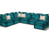 Teal/White Couch