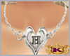 H Necklace Silver Heart