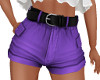 Purple Casual Shorts