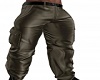 Lthr Pocket Pants-Taupe