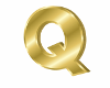 3D Gold Letter Q