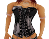 black pvc corset top