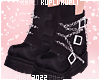 $K Black Goth Boots