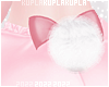 $K Bunny Tail + Pink Bow