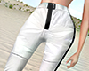 White Black Puff Pants