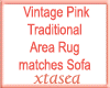 Vintage Pink Area Rug