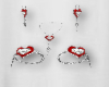 W Gold Heart & Key Set