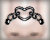 black heart nose chain