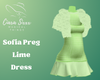 Sofia Preg Lime Dress