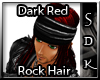 #SDK# DarkRed Rock Hair