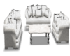 LRC White Lace Sofa Set