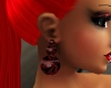 Snakeskin Earrings-Red