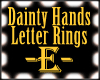 Gold Letter "E" Ring