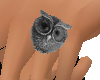 B- Owl ring male small L