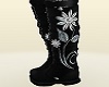 E* Black Flower Boots