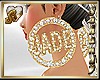 "S" JADE EARINGS GOLD RQ