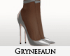 Pra grey nylon heels