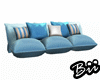 Blue White Pillow Couch
