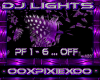 purple fether dj light
