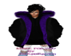 black and purple coat
