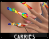 C Rainbow Nails
