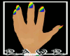 Flashing Rainbow Nails