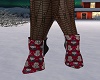 Red Snowman Booties