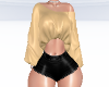 BlackYellow Short shorts